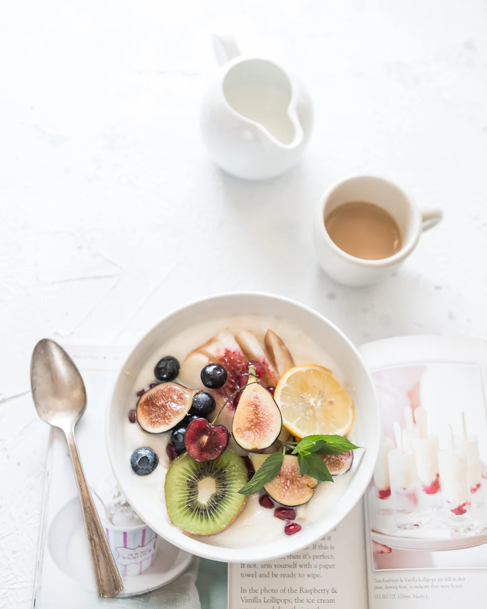 Breakfast on a small table