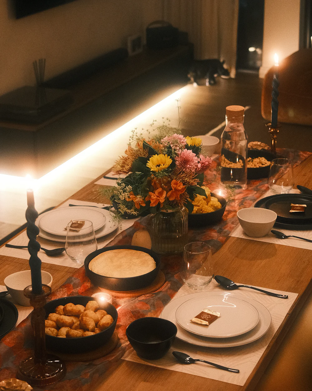 Dinner served at home