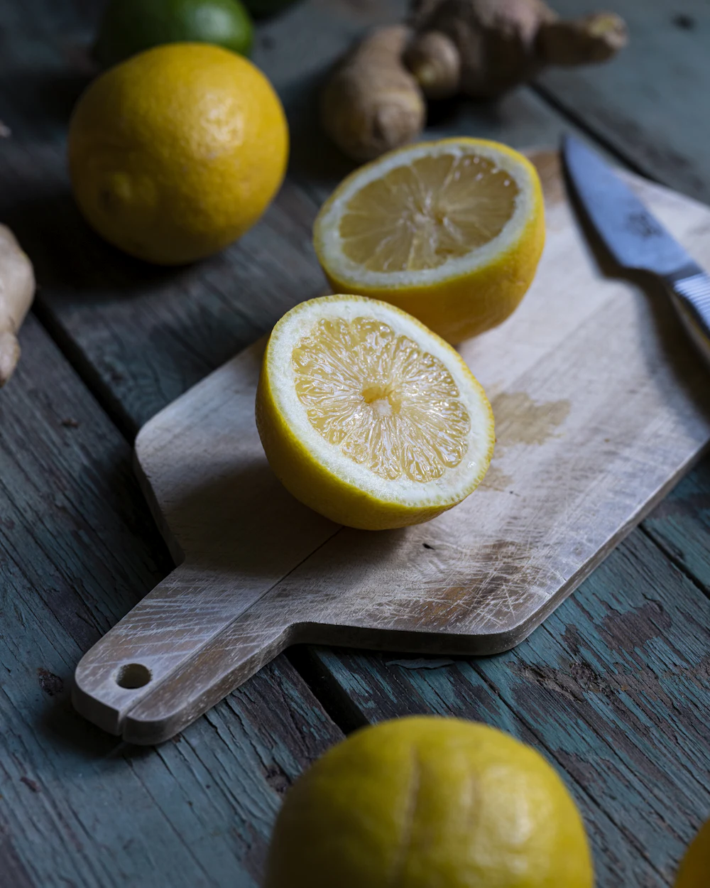 Fresh ingredients on a wooden board